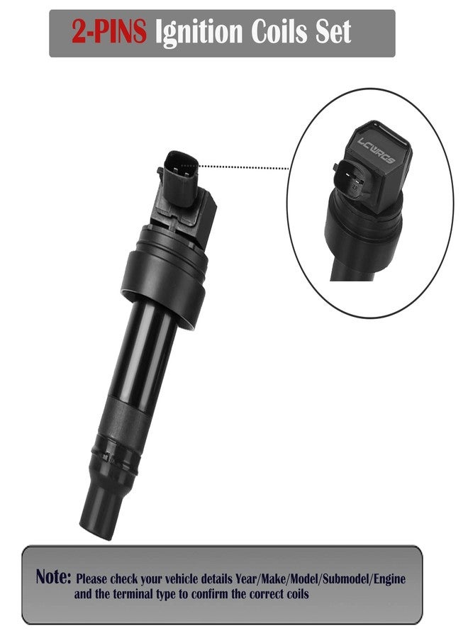 LCWRGS Ignition Coil Packs of 4 Fits for L4 1.6L 2012 2013 2014 2015 2016 2017 Kia Rio Soul Hyundai Accent Veloster 1.6 Coils Replaces# UF652 C1803 - Image 5